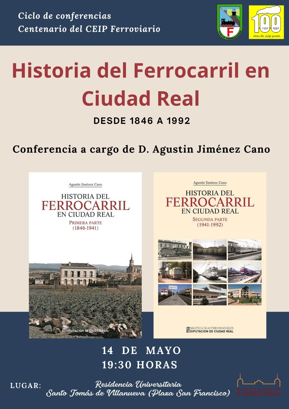 Conferencia: «Historia del ferrocarril en Ciudad Real».