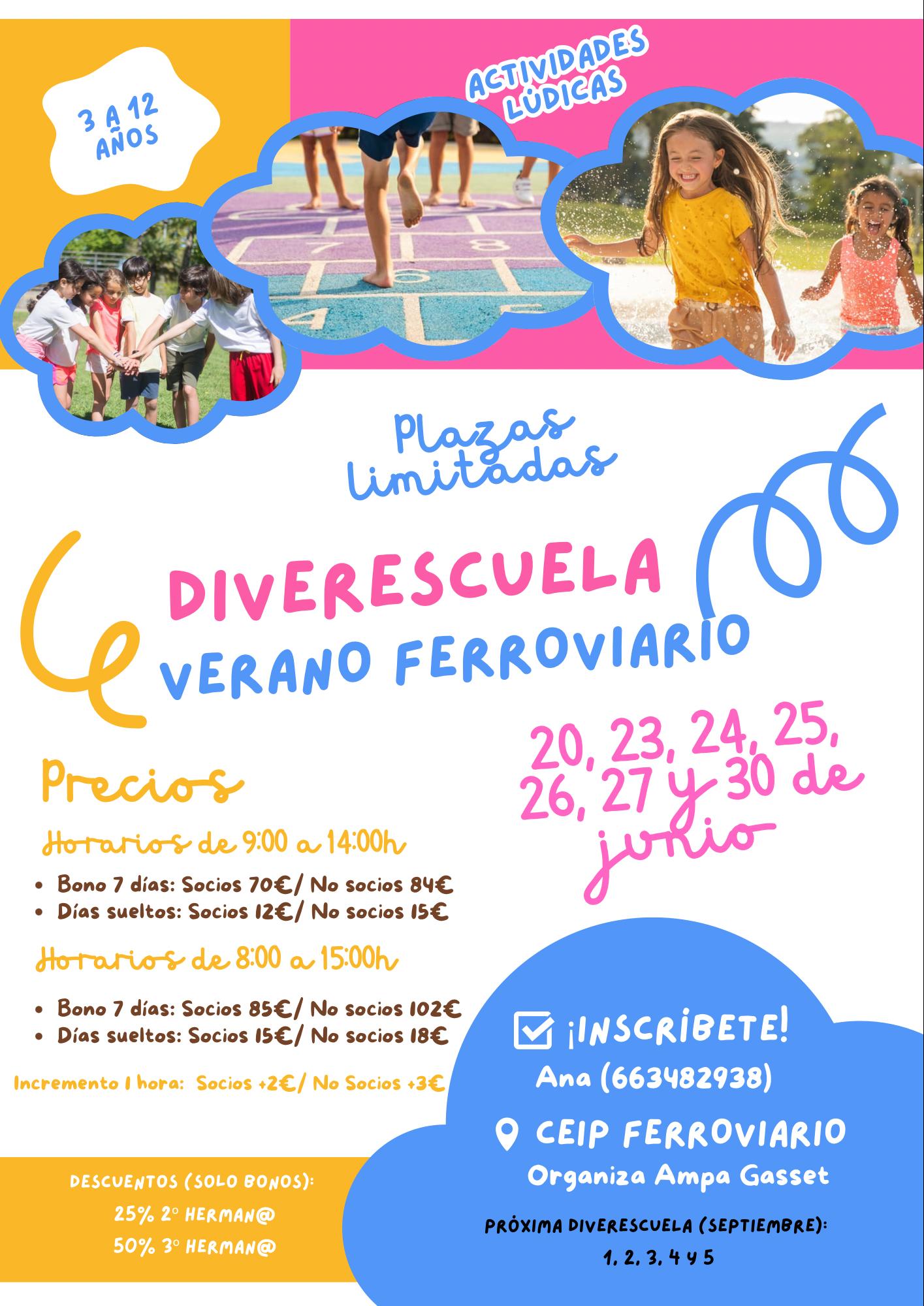 Diverescuelas de verano y Ludoteca de junio