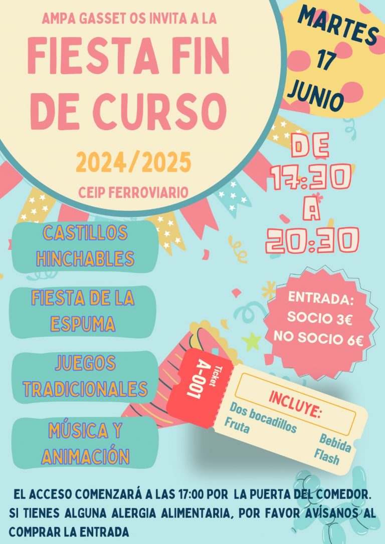 Fiesta de fin de curso AMPA