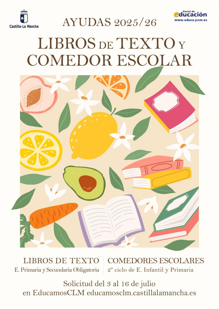 Convocatoria de ayudas para comedores escolares y libros de texto – Curso 2025/2026
